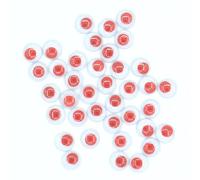 celloexpress Googly Eyes | 100 Pairs - Red 7mm - Wobbly Stick On Not Self-Adhesive - Art & Craft Supplies