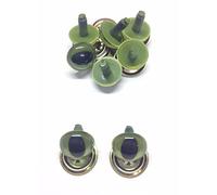 celloexpress Green Cats Crystal Eyes with Metal Backs - 12mm - Safety Eyes for Soft Toys or Teddy Bears - Pack of 4 Pairs