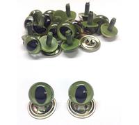 celloexpress Green Cats Crystal Eyes with Metal Backs - 9mm - Safety Eyes for Soft Toys or Teddy Bears - Pack of 10 Pairs
