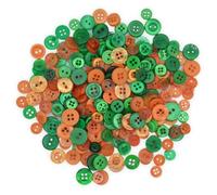 celloexpress Green & Orange Tiny Buttons - Mixed Colours Small Sizes Mini Crafts Sewing Card Embellishments (Pack of 250g)