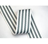celloexpress Grey 38mm Polyester Mix Striped Webbing - 3m (300cm) - Strap Tape Bag Tote Handle