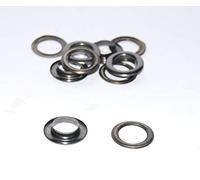 celloexpress Gun Metal 6mm BRASS Metal Eyelets Grommets & Washer Findings - For Leather Craft Clothing Flags Banners - Pack of 5