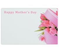 celloexpress Happy Mother's Day (Boxed Tulips) Flower Message Cards - 60mm x 90mm - Mother's Day Florist Card Gift Notes (Pack of 50)