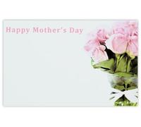 celloexpress Happy Mother's Day (Light Pink Roses) Flower Message Cards - 60mm x 90mm - Mother's Day Florist Card Gift Notes (Pack of 50)