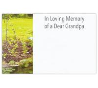 celloexpress In Loving Memory Grandpa (Gardening) Flower Message Cards - 60mm x 90mm - Bereavement Florist Card Sympathy Condolences Notes (Pack of 10)