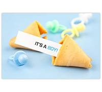 celloexpress It's a Boy (Fortune Cookie) Flower Message Cards - 55mm x 85mm - New Baby Florist Card Gift Notes (Pack of 50)