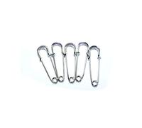 celloexpress Kilt Pins Brooch Various Style & Size Stitch Metal Coat Jacket (Silver 70mm (Without Rings), Pack of 10)