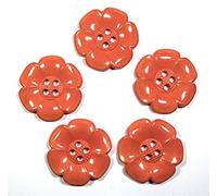 celloexpress Large Clown Flower Buttons - 63mm - Fancy Dress Sewing Daisy (Orange, Pack of 10)