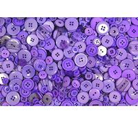 celloexpress Lavender Buttons - Mixed Sizes and Colours of Various Buttons for Sewing and Crafting - Pack of 25g