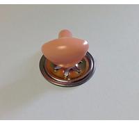 celloexpress Light Pink Cat/Triangle Nose 24mm x 19mm Metal Backs - Teddy Bear & Soft Toy Making Detailed Nose - Pack of 1