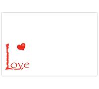 celloexpress Love (Heart Balloon) Flower Message Cards - 60mm x 90mm - Everyday Occasions Florist Card Gift Notes (Pack of 50)