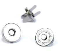 celloexpress Magnetic Snap Fasteners Closures & Buttons,Purse & Bag, Sewing Leather Findings (Pack of 10, 4mm x 14mm - Silver Normal Magnetic)