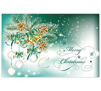 celloexpress Merry Christmas (Pine Cones) Flower Message Cards - 55mm x 85mm - Christmas Florist Card Gift Notes (Pack of 10)