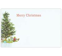 celloexpress Merry Christmas (Tree & Presents) Flower Message Cards - 60mm x 90mm - Christmas Florist Card Gift Notes (Pack of 20)
