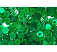 celloexpress Mixed Large Sizes and Colours of Various Large Buttons for Sewing and Crafting - Pack of 100g - Large Bottle Green