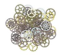 celloexpress Mixed Pack 1 of Cogs - Pack of 100 - Mixed Cogs Gears Steampunk Charms for Pendants - Choice of colours - For Crafting/Findings