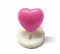 celloexpress Pack of 1 - Flamingo Pink Heart Nose 15mm x 13mm with Plastic Backs - Teddy Bear & Soft Toy Making Character Nose
