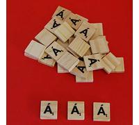 celloexpress Pack of 10 - Á Fada Scrabble Tiles - Same Letters Bags Wooden Tiles - 18.1mm x 20mm x 5.2mm For Crafting and Scrapbooking