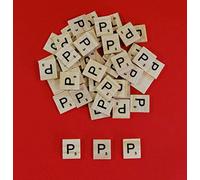 celloexpress Pack of 100 - P Scrabble Tiles - Same Letters Bags - 100 Tiles Wooden Tiles - 18.1mm x 20mm x 5.2mm For Crafting and Scrapbooking