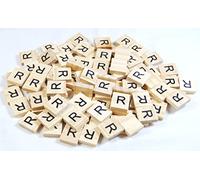 celloexpress Pack of 100 - Pack of R's - Same Letter Tiles Without Number Value - 18.1mm x 20mm x 5.2mm For Crafting and Scrapbooking