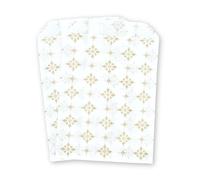 celloexpress Pack of 1000 - Fleur De Lys Gold Paper Candy Sweet Bags - Wedding Favour Cake Party Bags 5" x 7" - 127mm x 178mm