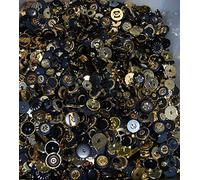 celloexpress Pack of 100g GOLD & BLACK BUTTONS - Mixed Sizes of GOLD & BLACK Buttons for Sewing and Crafting