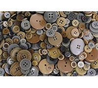 celloexpress Pack of 100g - PEBBLE MIX BUTTONS - Mixed Sizes and Colours of Various Buttons for Sewing and Crafting