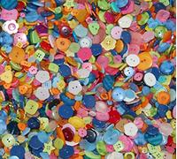 celloexpress Pack of 100g - Shaped Buttons - Various Sizes of Various Shaped Shaped & Patterned Buttons for Sewing and Crafting