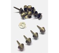 celloexpress Pack of 12-12mm ANTIQUE BRASS FLAT with BACKS - Bag & Purse Feet with Backs - Flat Bottom Handbag Studs - Bag making & Crafts
