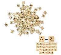 celloexpress Pack of 2 - Mixed LETTERS Scrabble Tiles - 200 Wooden Tiles - 18.1mm x 20mm x 5.2mm For Crafting and Scrapbooking