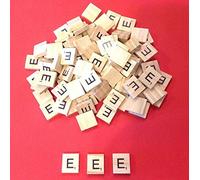 celloexpress Pack of 20 - E Scrabble Tiles - Same Letters Bags - 18.1mm x 20mm x 5.2mm For Crafting and Scrapbooking