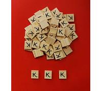 celloexpress Pack of 20 - K Scrabble Tiles - Same Letters Bags - 18.1mm x 20mm x 5.2mm For Crafting and Scrapbooking