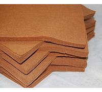 celloexpress Pack of 20 Sheets - 6" TEDDY BEAR BROWN - 100% Acrylic Craft Felt 6" x 6" Squares for Crafting, and Soft Toy Making