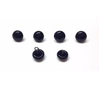 celloexpress Pack of 3 Pairs - 12mm Black Glass Dome Eyes with Metal Loops - Eyes for Soft Toys or Teddy Bears