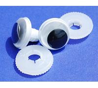 celloexpress Pack of 4 Pairs - Goo Goo Eyes with Plastic Backs - 15mm - Safety Eyes for Soft Toy or Teddy Bear Making