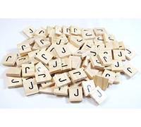 celloexpress Pack of 50 - Pack of J's - Same Letter Tiles Without Number Value - 18.1mm x 20mm x 5.2mm For Crafting and Scrapbooking