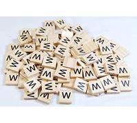 celloexpress Pack of 50 - Pack of W's - Same Letter Tiles Without Number Value - 18.1mm x 20mm x 5.2mm For Crafting and Scrapbooking