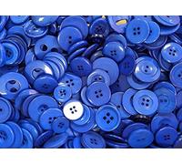 celloexpress Pack of 500g - LARGE ROYAL BLUE MIX - Mixed Large Sizes and Colours of Various Large Blue Buttons for Sewing and Crafting