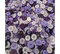 celloexpress Pack of 500g - SHADES OF PURPLE BUTTONS - Mixed Sizes and Colours of Various Buttons for Sewing and Crafting