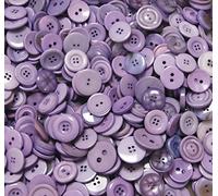 celloexpress Pack of 50g - LARGE LAVENDER MIX - Mixed Large Sizes and Colours of Various Large Lavender Buttons for Sewing and Crafting