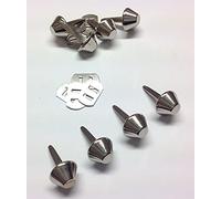 celloexpress Pack of 8-18mm SILVER FLAT with BACKS - Bag & Purse Feet with Backs - Flat Bottom Handbag Studs - Bag making & Crafts