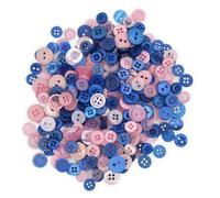 celloexpress Pink & Blue Tiny Buttons - Mixed Colours Small Sizes Mini Crafts Sewing Card Embellishments (Pack of 250g)