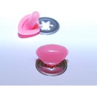 celloexpress Pink Cat/Triangle Nose 24mm x 19mm Metal Backs - Teddy Bear & Soft Toy Making Detailed Noses - Pack of 2