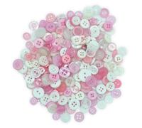 celloexpress Pink & White Tiny Buttons - Mixed Colours Small Sizes Mini Crafts Sewing Card Embellishments (Pack of 250g)