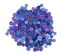 celloexpress Purple & Blue Tiny Buttons - Mixed Colours Small Sizes Mini Crafts Sewing Card Embellishments (Pack of 100g)