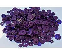celloexpress Purple Buttons - Mixed Sizes and Colours of Various Purple Buttons for Sewing and Crafting - Pack of 50g