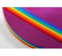 celloexpress Rainbow 25mm Polypropylene Webbing - 10m (1000cm) - Strap Tape Bag Tote Handle