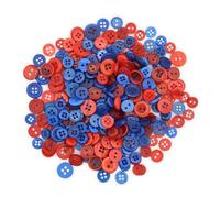 celloexpress Red & Blue Tiny Buttons - Mixed Colours Small Sizes Mini Crafts Sewing Card Embellishments (Pack of 250g)