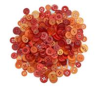 celloexpress Red & Orange Tiny Buttons - Mixed Colours Small Sizes Mini Crafts Sewing Card Embellishments (Pack of 250g)