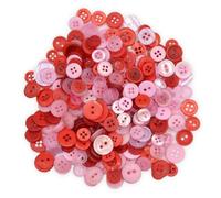 celloexpress Red & Pink Tiny Buttons - Mixed Colours Small Sizes Mini Crafts Sewing Card Embellishments (Pack of 250g)